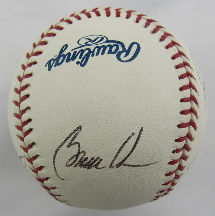 Rodrigo Lopez Bruce Chen Kris Benson +3 Signed Auto Rawlings Baseball B151