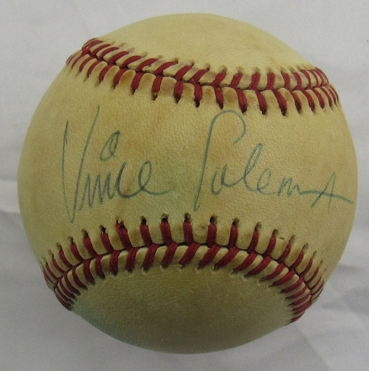 Vince Coleman Signed Auto Rawlings Baseball B152