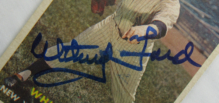1957 Topps Whitey Ford Signed Auto Baseball Card