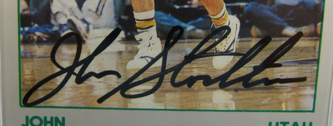 1991 Star John Stockton Signed Auto PSA/DNA Encapsulated Basketball Card