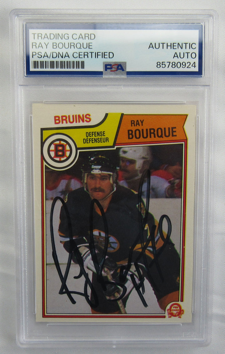 1983 O-Pee-Chee Ray Bourque Signed Auto PSA/DNA Encapsulated Hockey Card