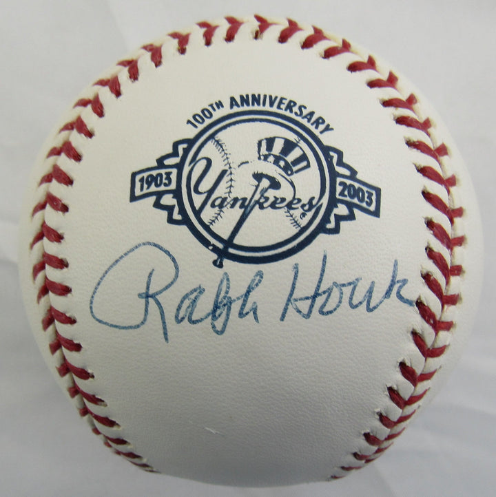 Ralph Houk Signed Auto Rawlings Yankees 100th Anniversary Baseball