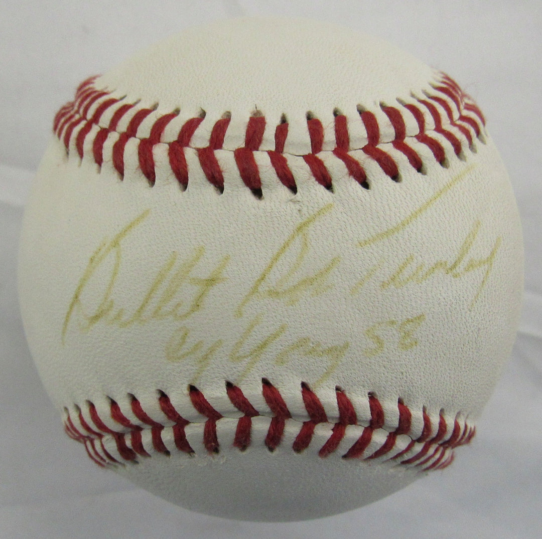 Bob "Bullet" Turley Signed Auto Rawlings Baseball w/ Insc B170
