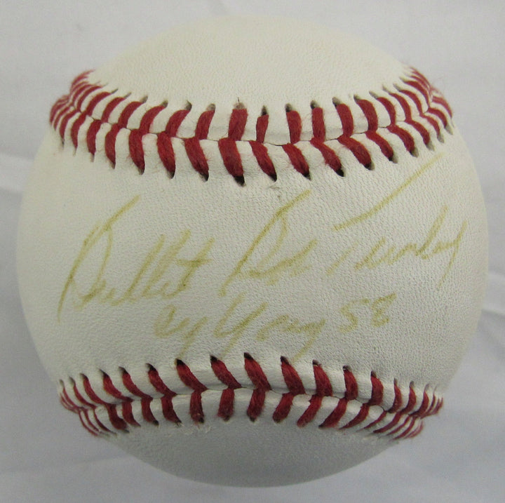 Bob "Bullet" Turley Signed Auto Rawlings Baseball w/ Insc B170