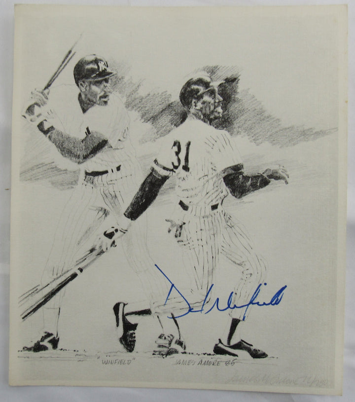 Dave Winfield Signed 9.5x11 Vintage Photo