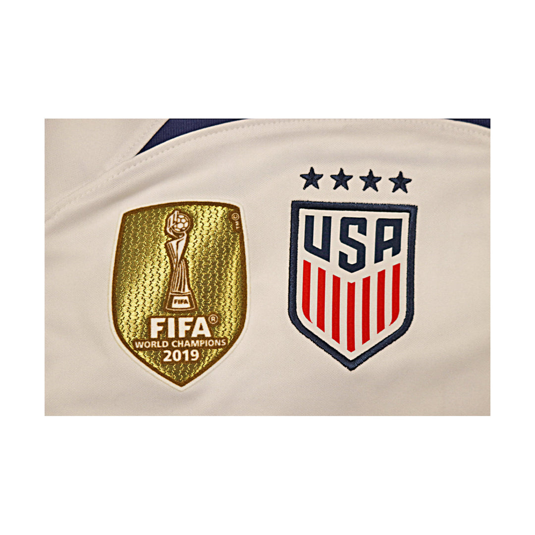 Rose Lavelle USWNT Youth Nike White USA Soccer Jersey with 2019 FIFA World Cup Cup Champions Patch