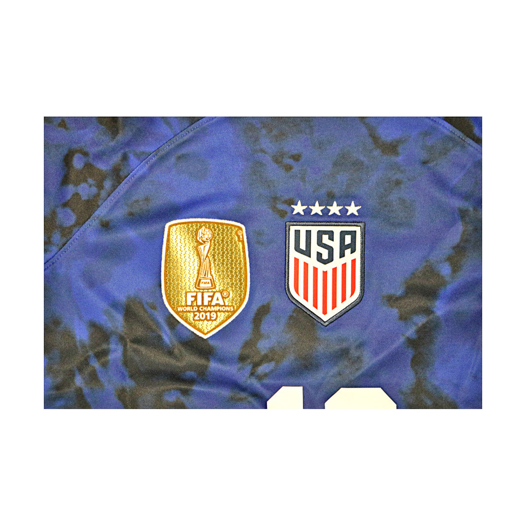 Alex Morgan USWNT Youth Nike Blue USA Soccer Jersey with 2019 FIFA World Cup Cup Champions Patch