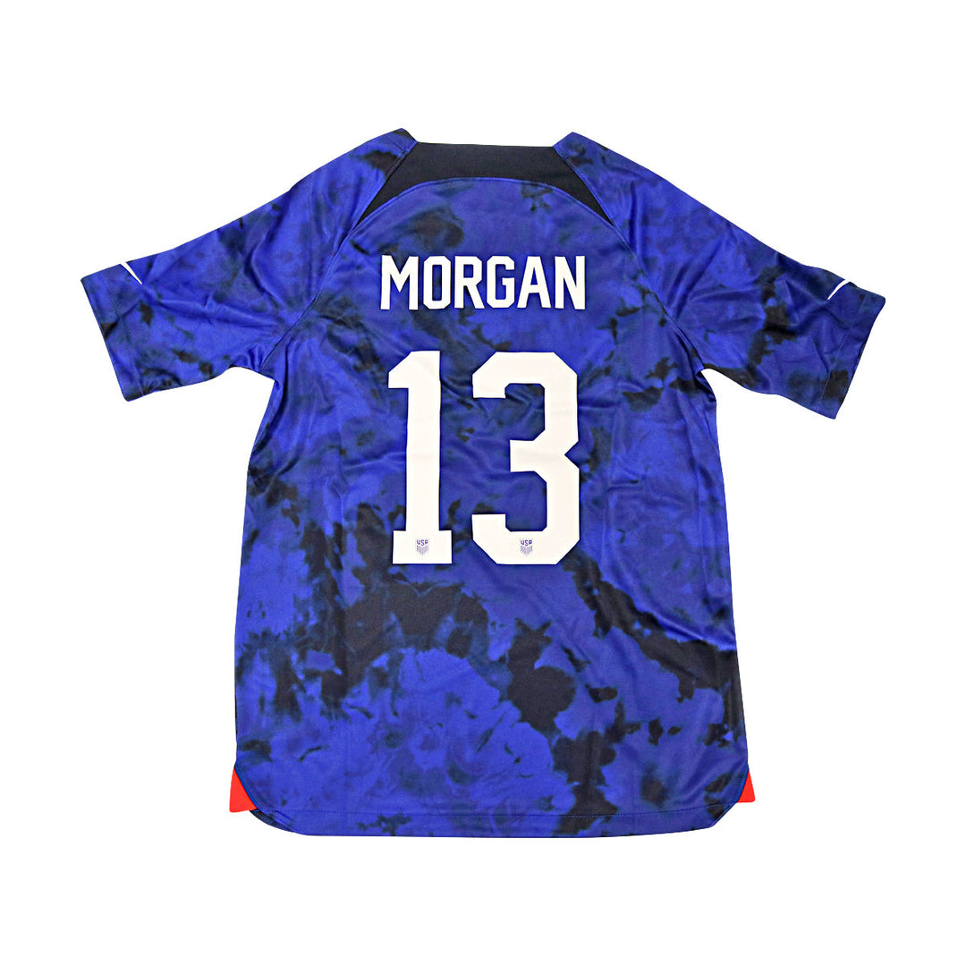 Alex Morgan USWNT Youth Nike Blue USA Soccer Jersey with 2019 FIFA World Cup Cup Champions Patch