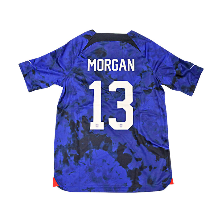 Alex Morgan USWNT Youth Nike Blue USA Soccer Jersey with 2019 FIFA World Cup Cup Champions Patch