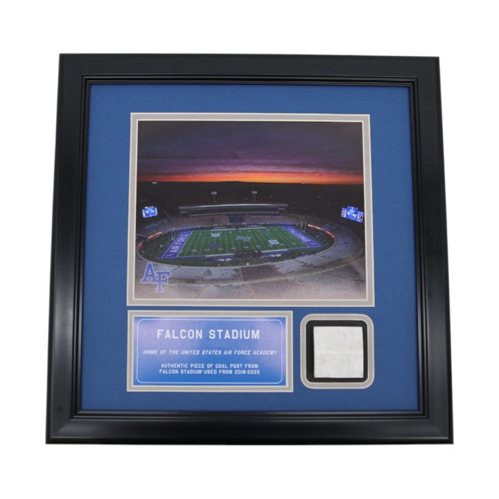US Air Force Academy Framed Collage with Authentic Piece of Falcon Stadium Goalpost
