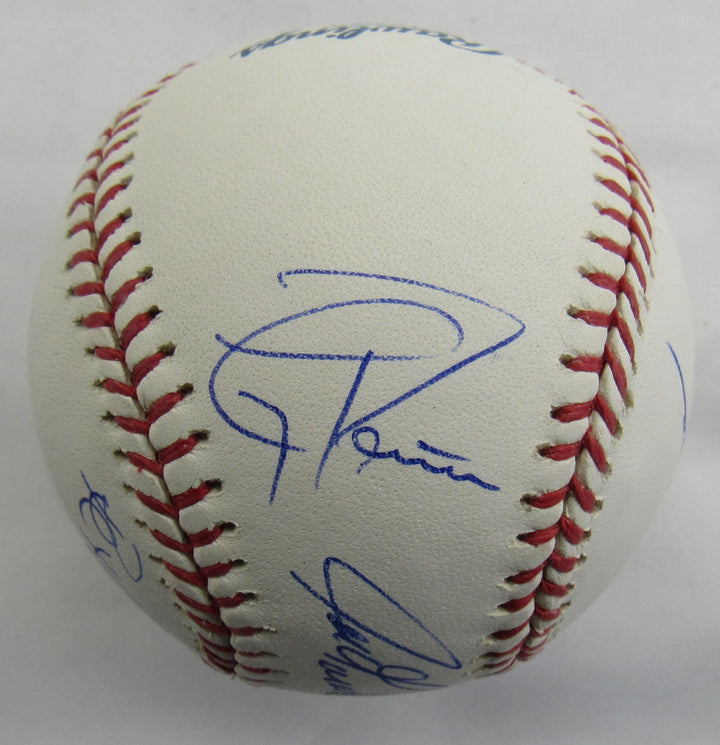 Joe Girardi Tony Pena Rob Thompson +3 Signed Rawlings Baseball JSA AX04811