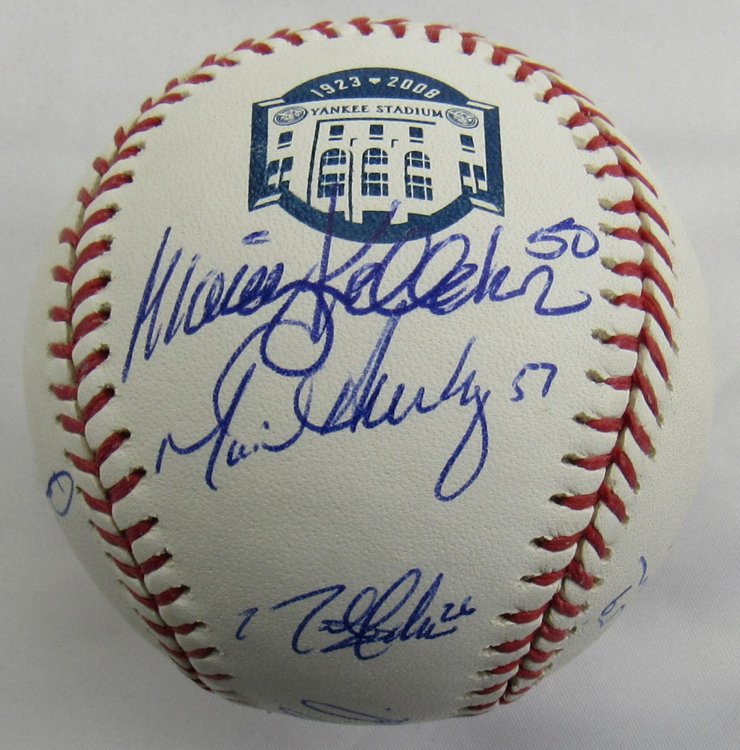 Joe Girardi Tony Pena Rob Thompson +3 Signed Rawlings Baseball JSA AX04811