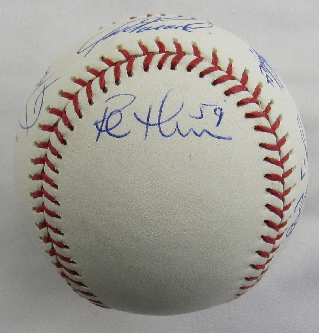 Joe Girardi Tony Pena Rob Thompson +3 Signed Rawlings Baseball JSA AX04811