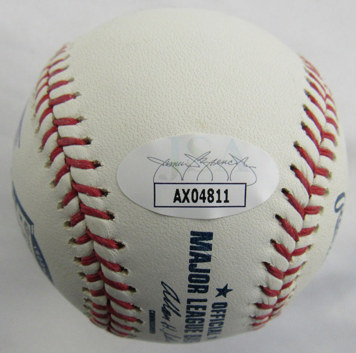 Joe Girardi Tony Pena Rob Thompson +3 Signed Rawlings Baseball JSA AX04811