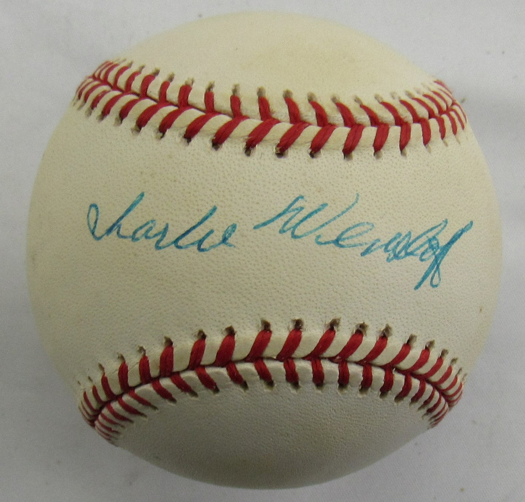 Charlie Wensloff Signed Rawlings Baseball JSA AX04896