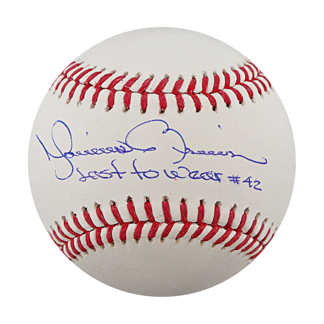 Mariano Rivera New York Yankees Autographed Inscribed Last To Wear #42 OMLB Baseball (CX Auth)