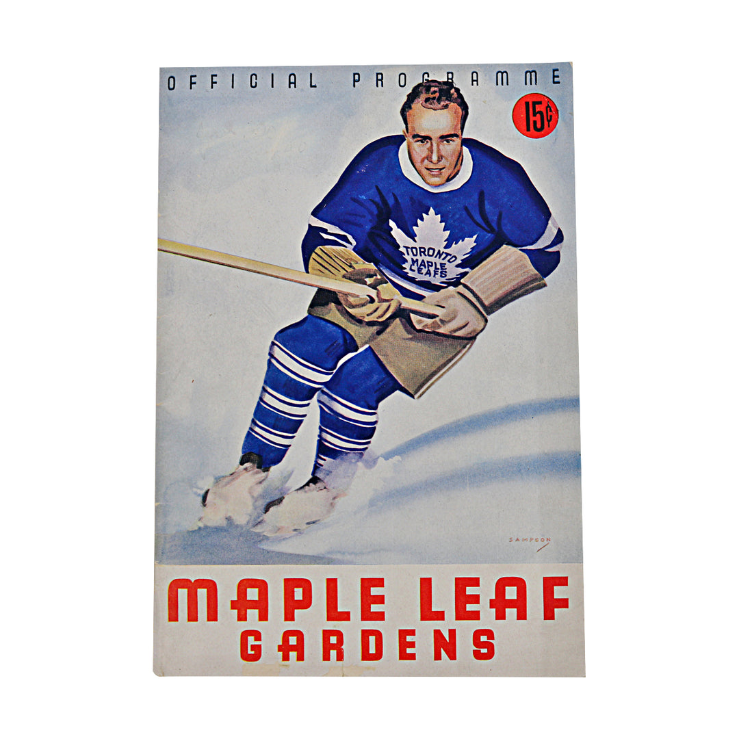 Vintage 1940s Toronto Maple Leafs Program