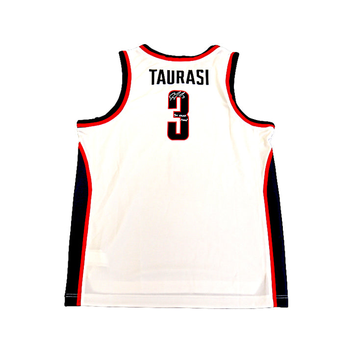 Diana Taurasi UCONN Autographed and Inscribed "3x NCAA Champs" Nike Retro Replica White Jersey (CX Auth)