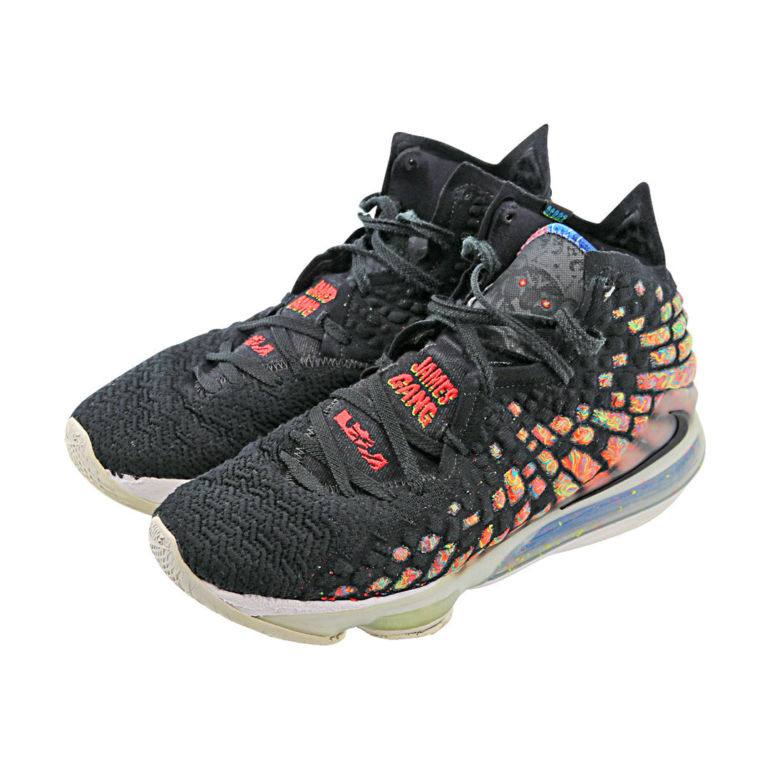WNBA Black/Multi-Color Nike LeBron 17 James Gang Pair of Sneakers - Size 12 (Player and Signature Unknown)