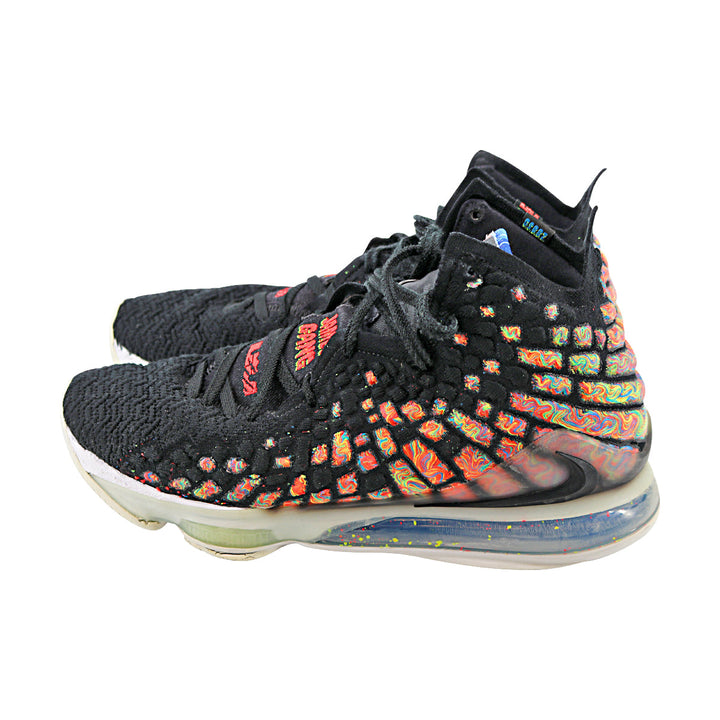 WNBA Black/Multi-Color Nike LeBron 17 James Gang Pair of Sneakers - Size 12 (Player and Signature Unknown)