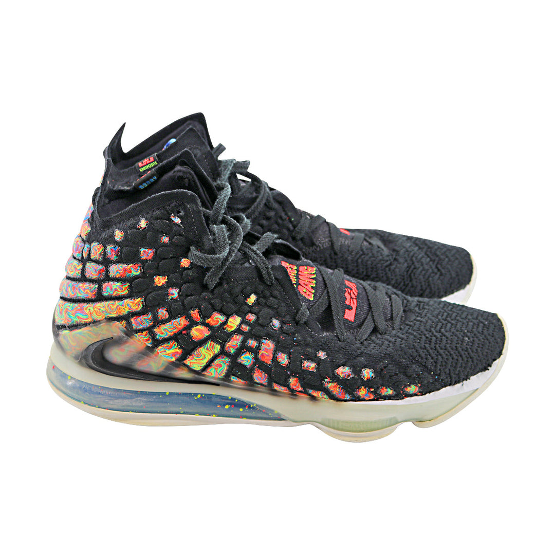 WNBA Black/Multi-Color Nike LeBron 17 James Gang Pair of Sneakers - Size 12 (Player and Signature Unknown)