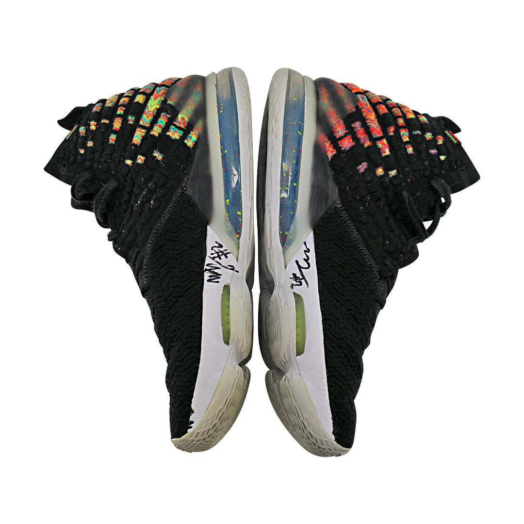 WNBA Black/Multi-Color Nike LeBron 17 James Gang Pair of Sneakers - Size 12 (Player and Signature Unknown)