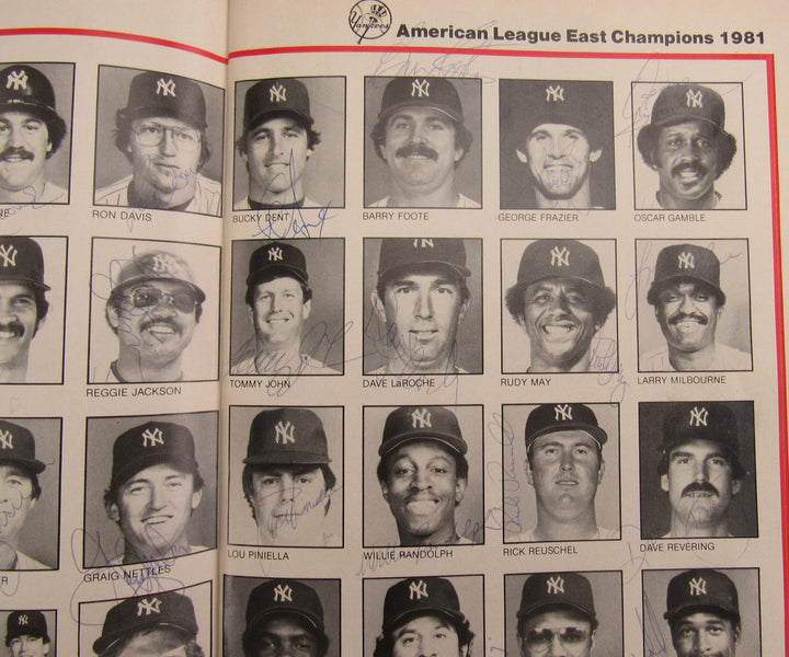 1981 New York Yankees Signed Auto Magazine Reggie Jackson Yogi Berra JSA LOA BB80239