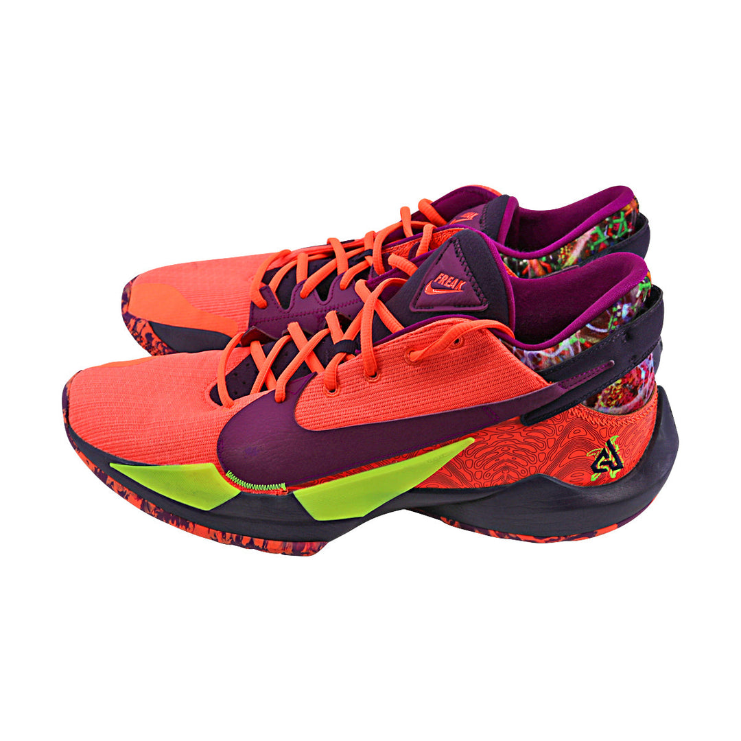 WNBA Bright Mango Nike Zoom Freak 2 Pair of Sneakers - Size 13 (Player Unknown)
