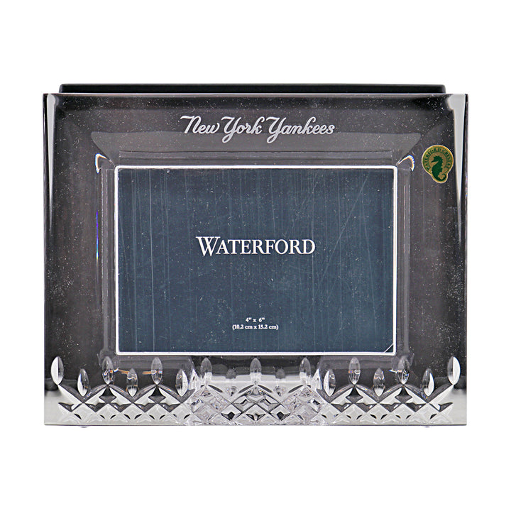 New York Yankees Waterford Lismore Lead Crystal 4x6 Picture Frame