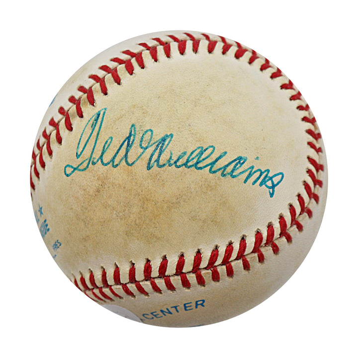 Mantle Williams Musial Autographed Rawlings OAL Baseball (JSA LOA)