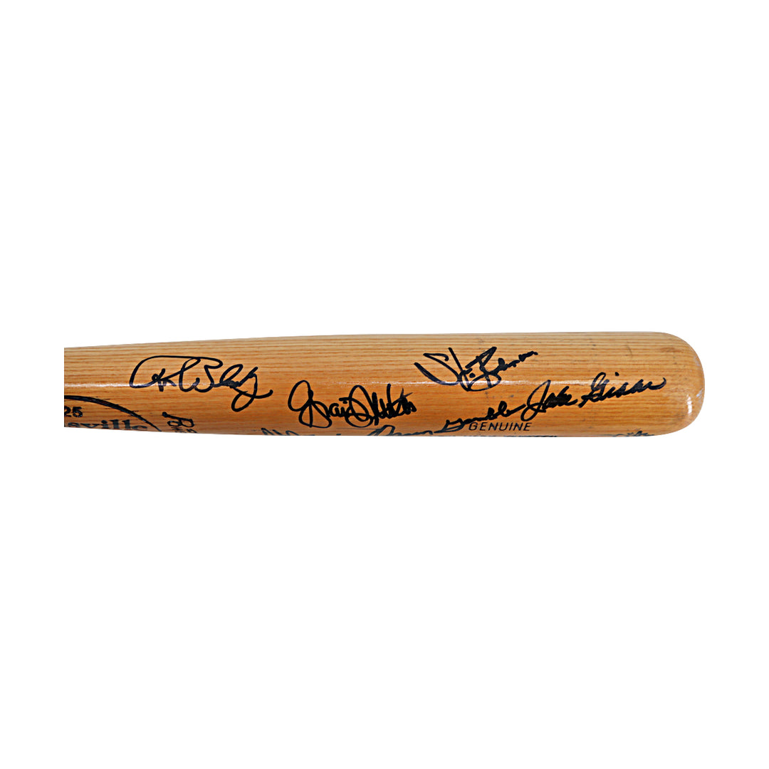 Nettles, Lemon, Rivers New York Yankees Autographed Signed Louisville Slugger Bat 1976 American League Champion 15 Autos JSA LOA