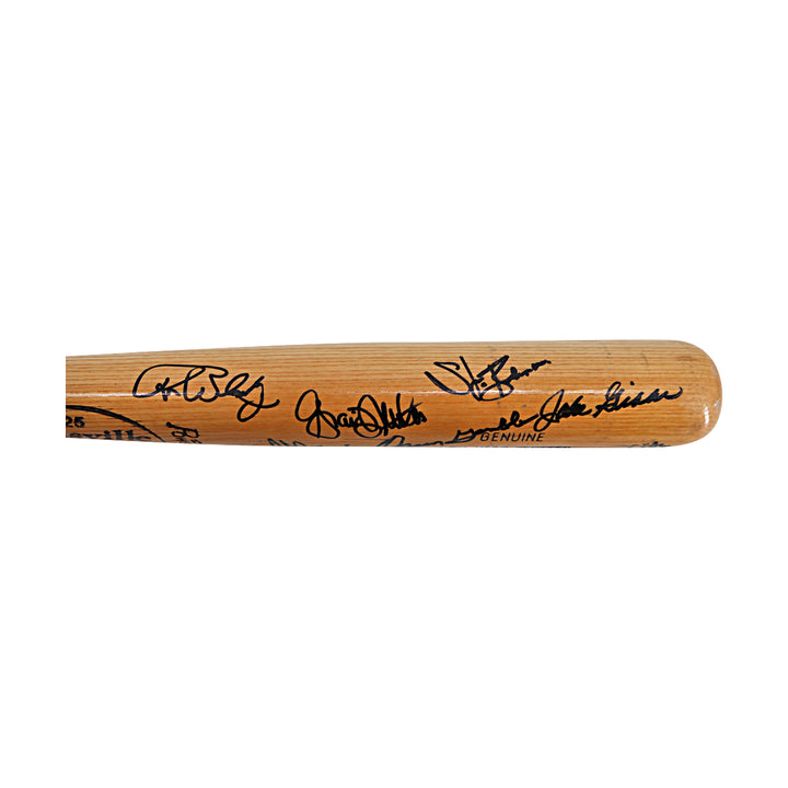 Nettles, Lemon, Rivers New York Yankees Autographed Signed Louisville Slugger Bat 1976 American League Champion 15 Autos JSA LOA
