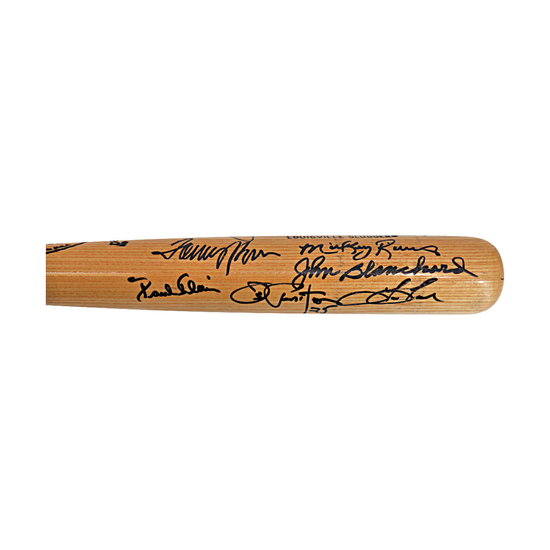 Nettles, Lemon, Rivers New York Yankees Autographed Signed Louisville Slugger Bat 1976 American League Champion 15 Autos JSA LOA