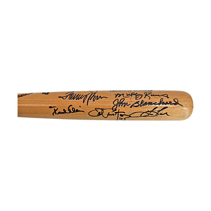 Nettles, Lemon, Rivers New York Yankees Autographed Signed Louisville Slugger Bat 1976 American League Champion 15 Autos JSA LOA