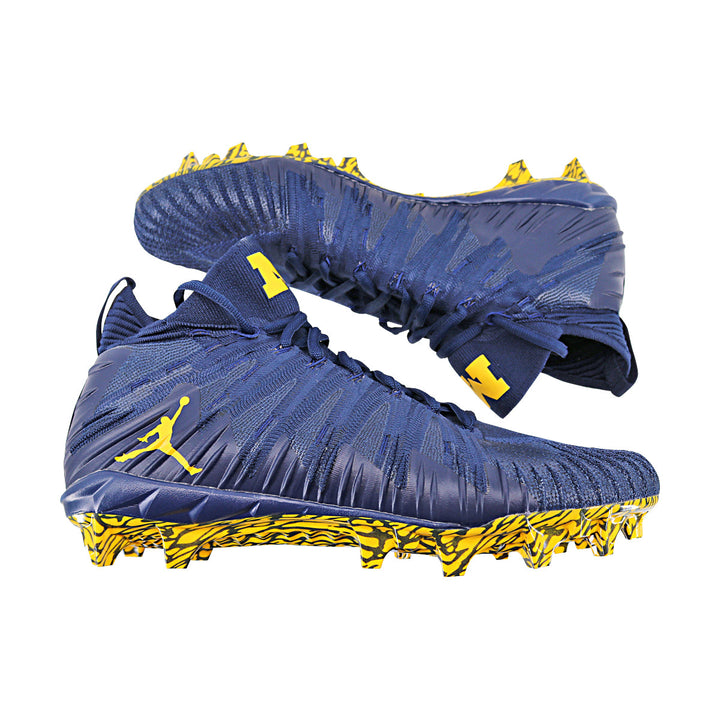 Jordan Brand Alpha Menace Elite University of Michigan Team Issued Cleats Size 12.5