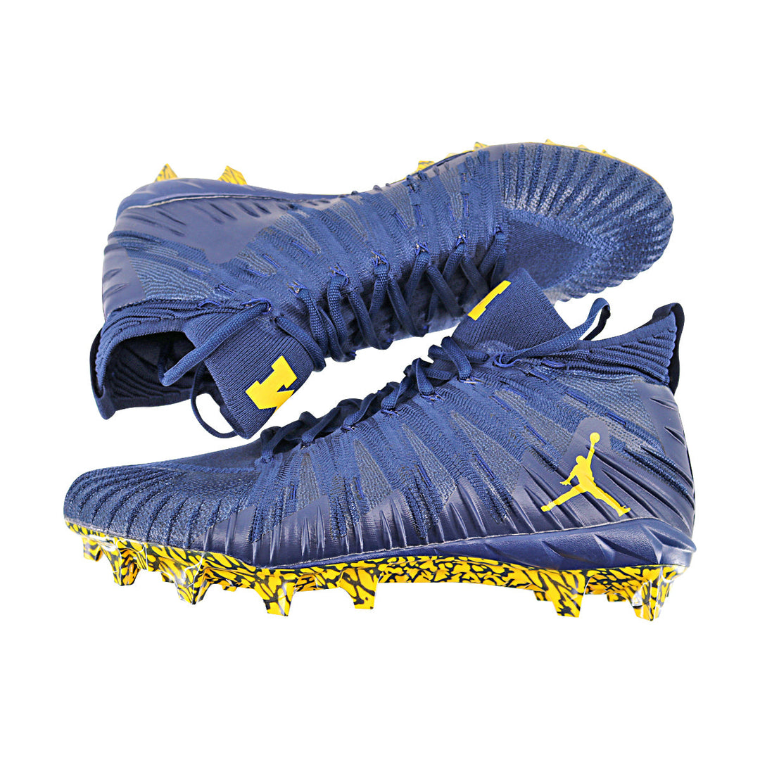 Jordan Brand Alpha Menace Elite University of Michigan Team Issued Cleats Size 12.5