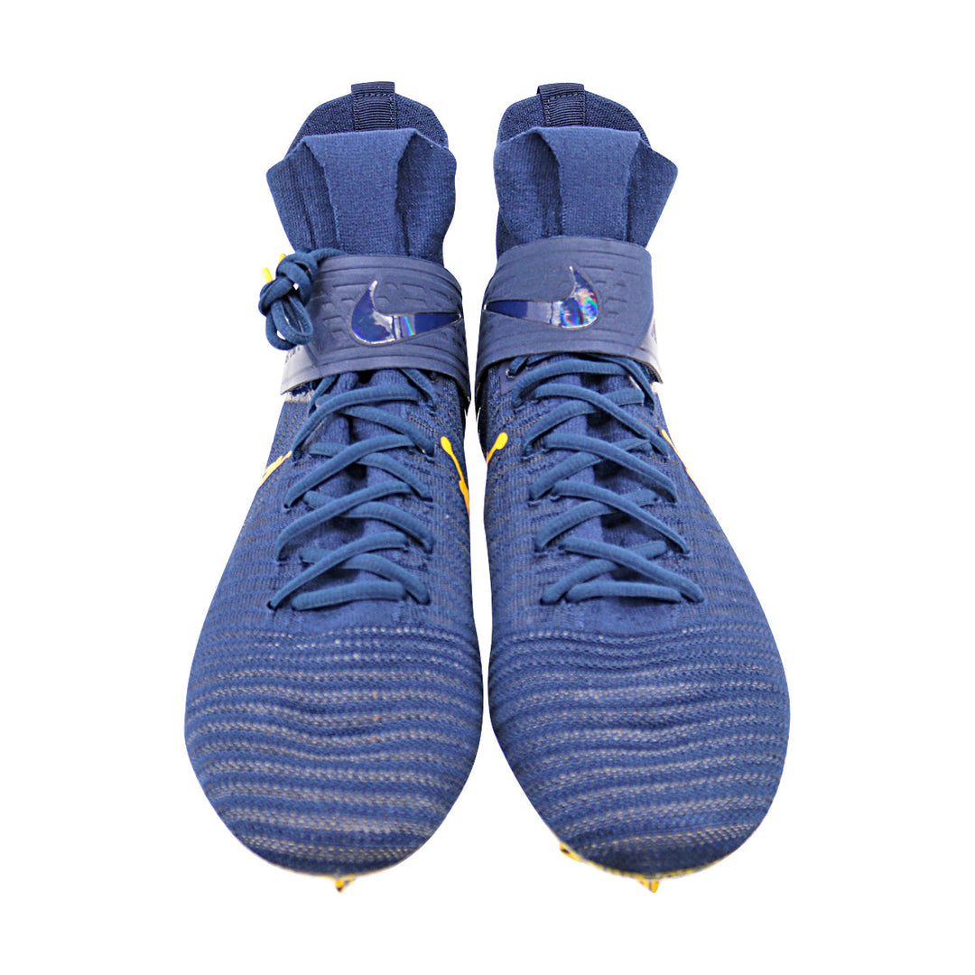 Jordan Brand Alpha Menace Elite 2 University of Michigan Team Issued Cleats Size 16