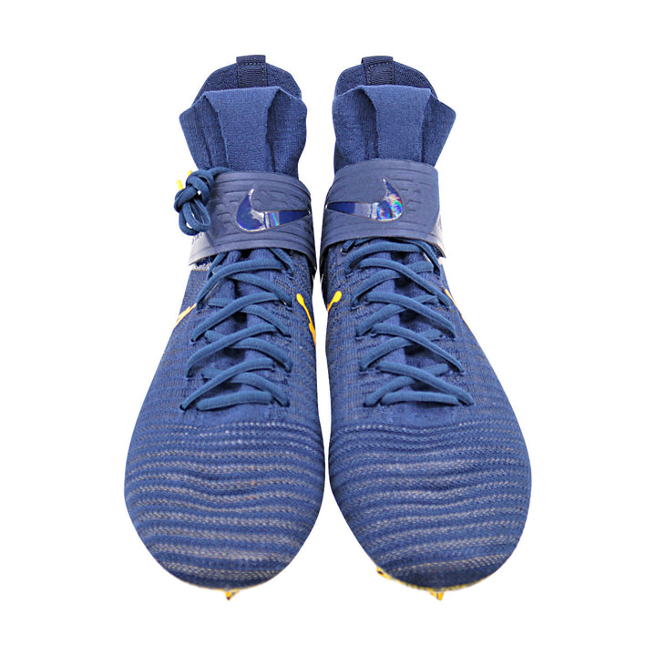 Jordan Brand Alpha Menace Elite 2 University of Michigan Team Issued Cleats Size 17
