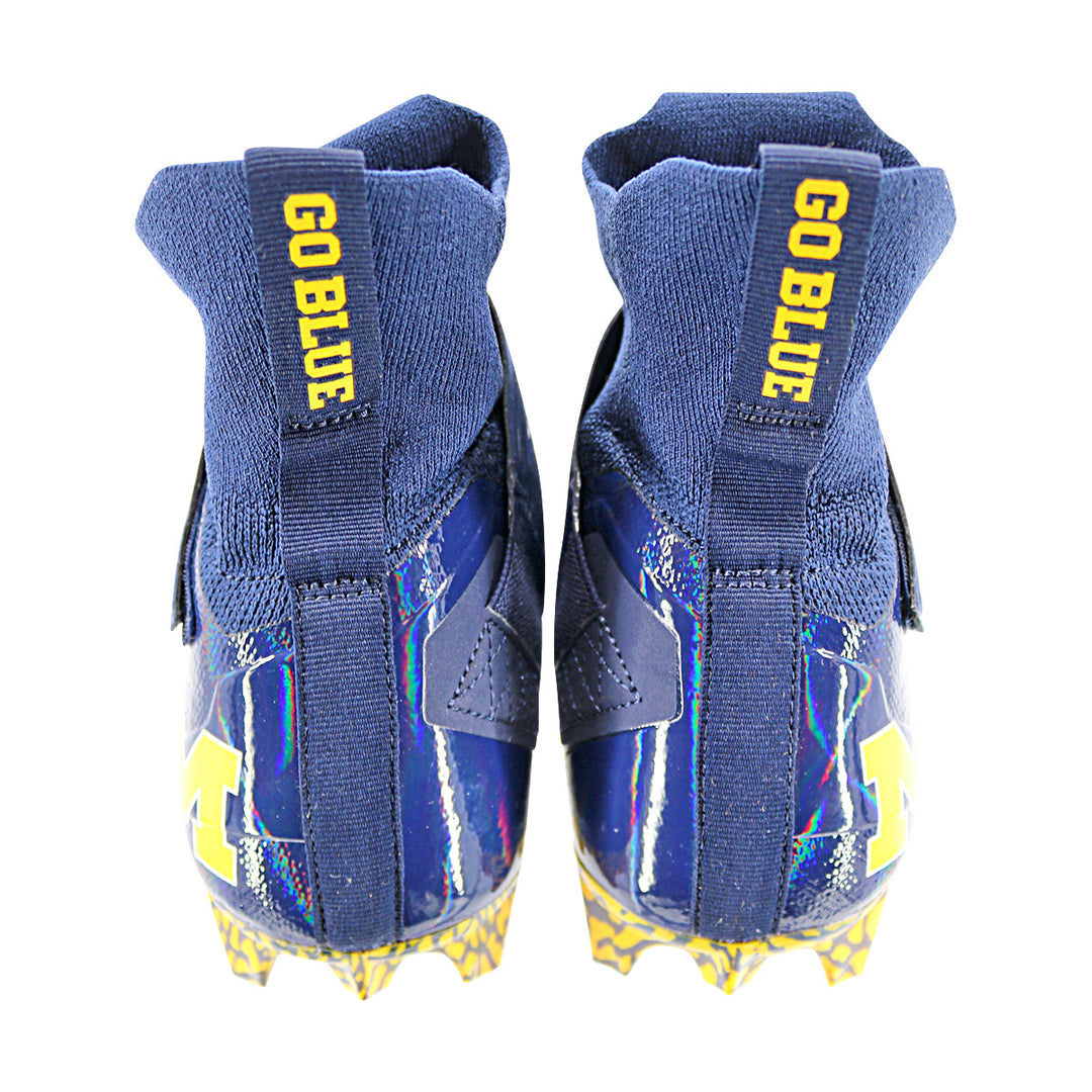 Jordan Brand Alpha Menace Elite 2 University of Michigan Team Issued Cleats Size 17