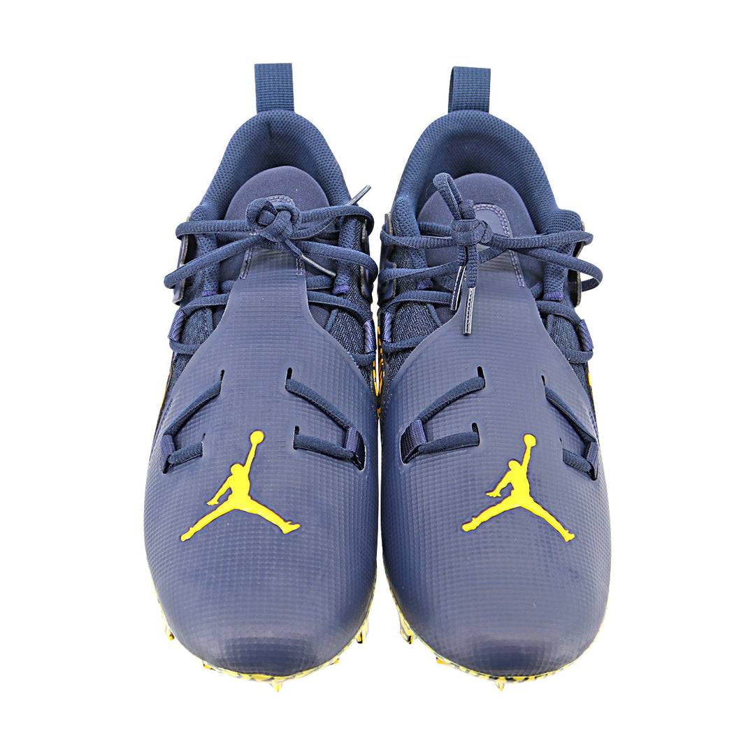 Jordan Brand Alpha Menace Pro 3 University of Michigan Team Issued Cleat Size 10.5