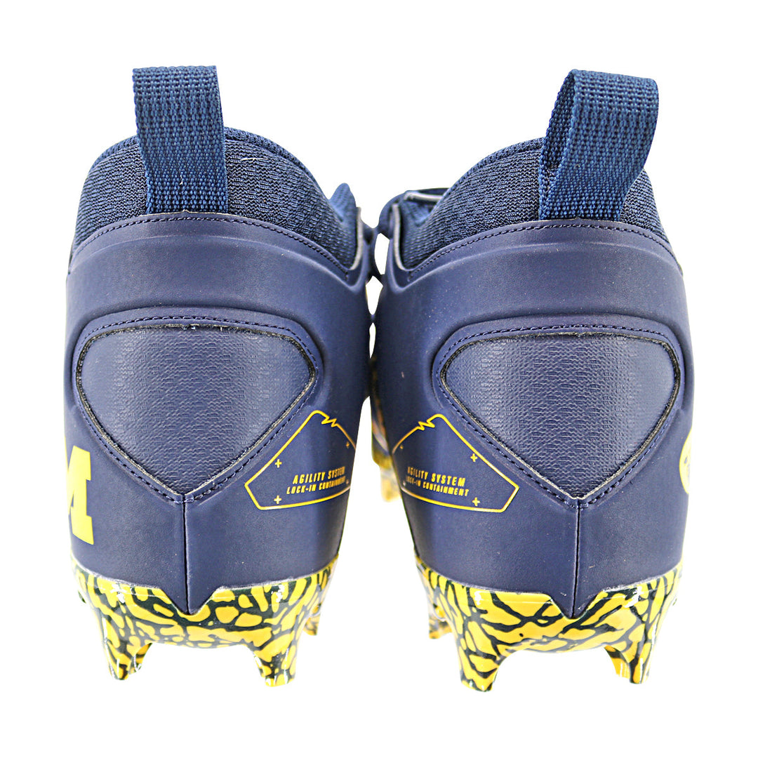 Jordan Brand Alpha Menace Pro 3 University of Michigan Team Issued Cleat Size 10.5