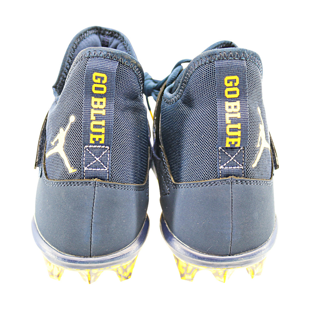 Jordan Brand Alpha Menace Pro 2 University of Michigan Team Issued Cleats Size 12