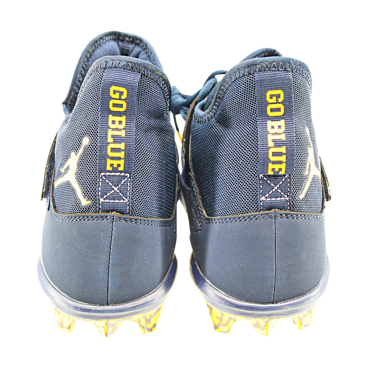 Jordan Brand Alpha Menace Pro 2 University of Michigan Team Issued Cleats Size 11 1/2