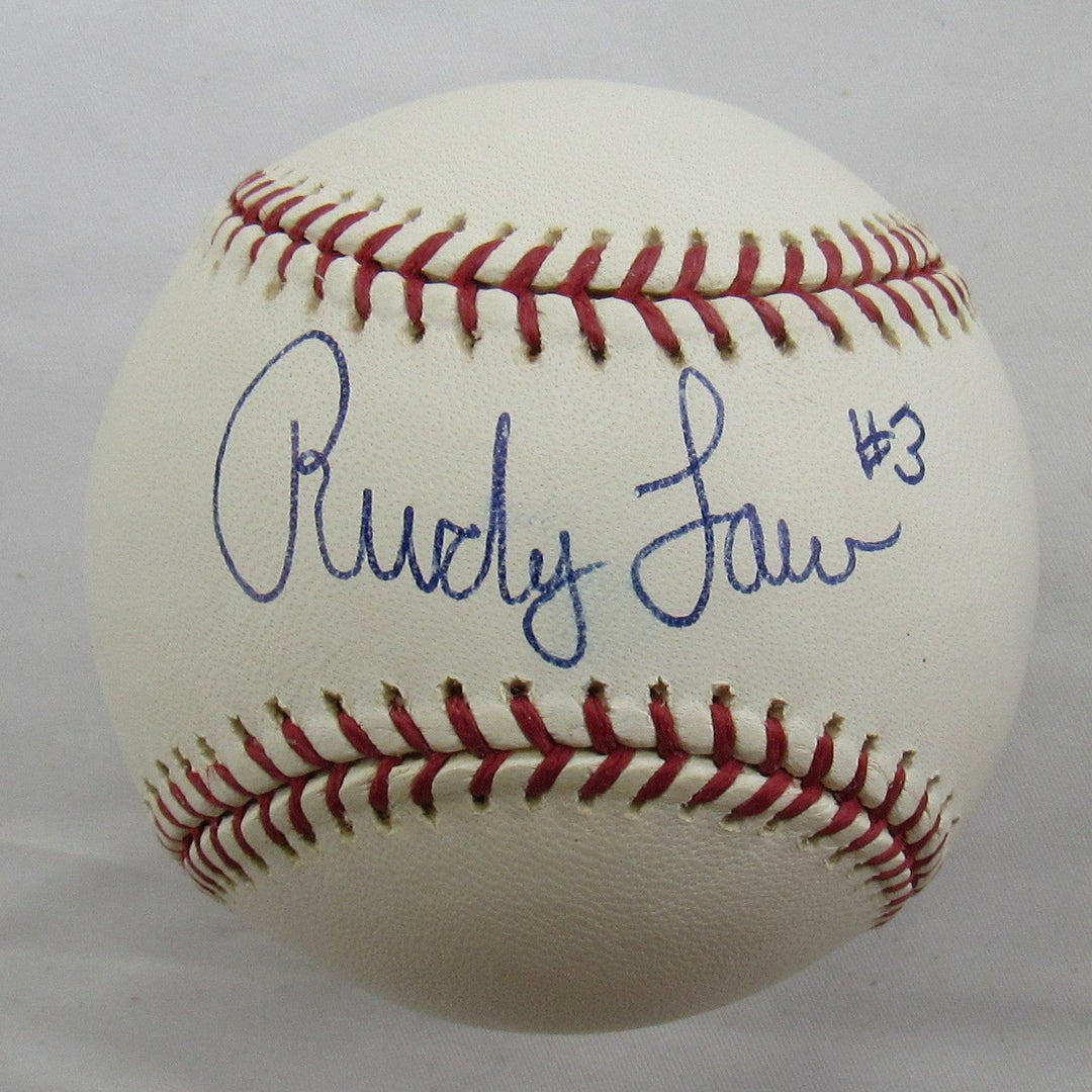 Rudy Law Signed Auto Rawlings Baseball B162