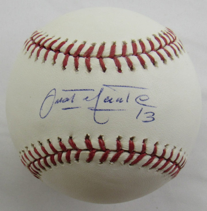 Omar Infante Signed Auto Rawlings Baseball B166