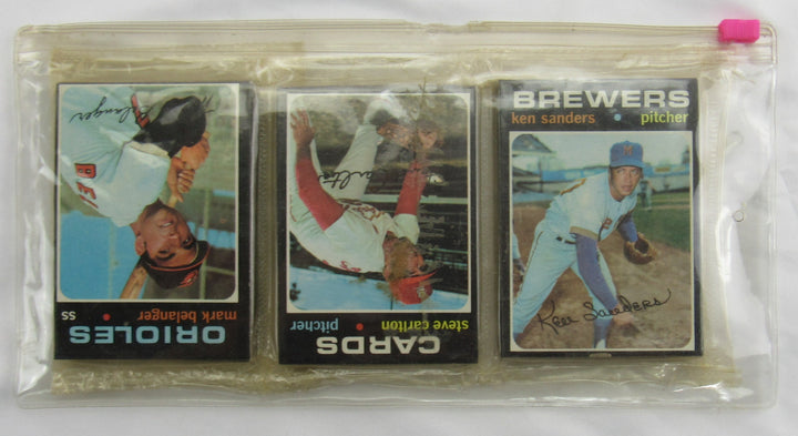 1971 Topps Baseball Card Rack Packs Factory Sealed - Steve Carlton on Top