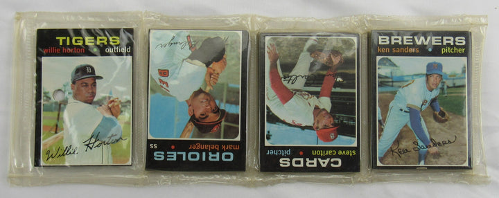 1971 Topps Baseball Card Rack Packs Factory Sealed - Steve Carlton on Top