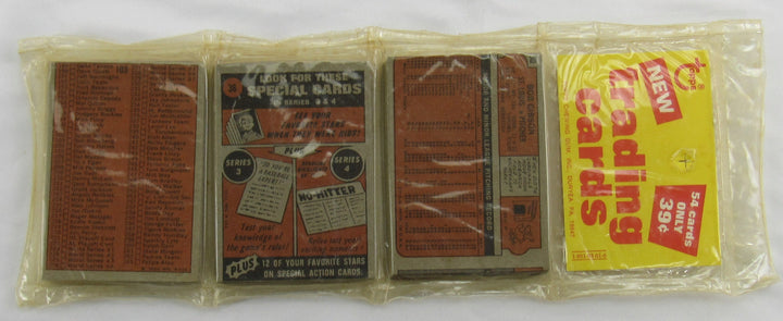1973 Topps Baseball Card Rack Pack - Factory Sealed - Carlton Fisk on Top