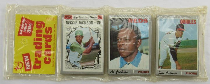1970 Topps Baseball Card Rack Pack - Factory Sealed - Reggie Jackson AS / Jim Palmer
