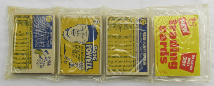 1970 Topps Baseball Card Rack Pack - Factory Sealed - Reggie Jackson AS / Jim Palmer